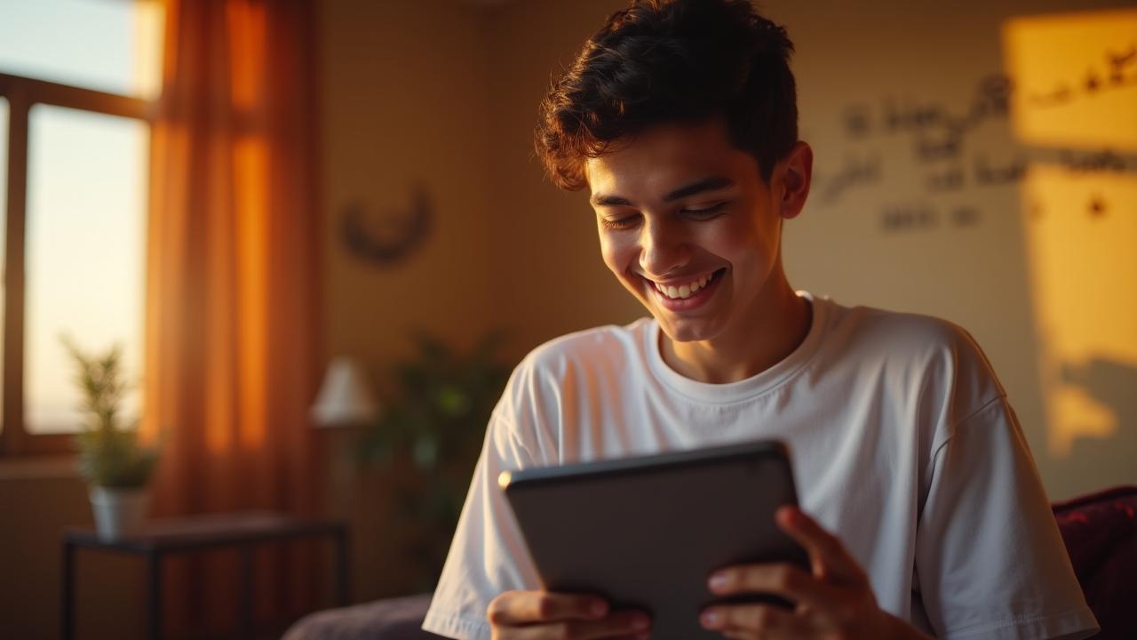 طالب فلسطيني طموح يحتفل بالنجاح في امتحان التوجيهي